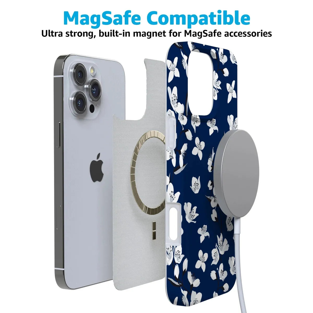 Floral Forest | Navy Cherry Blossom Floral Case