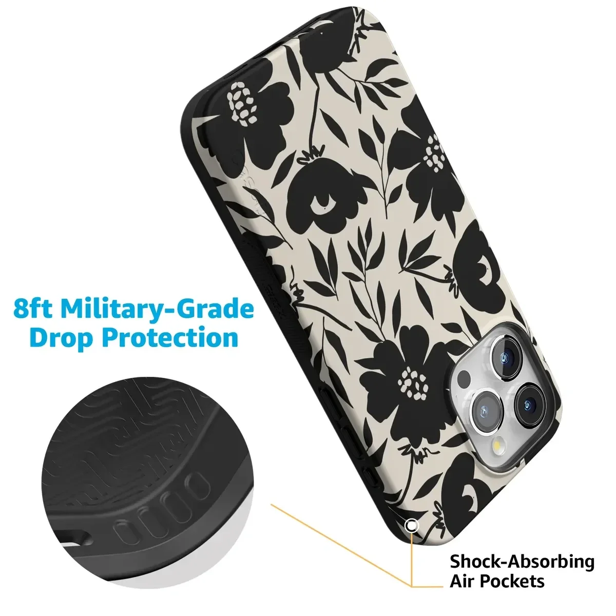 Dark Fantasy | Contrast Floral Case