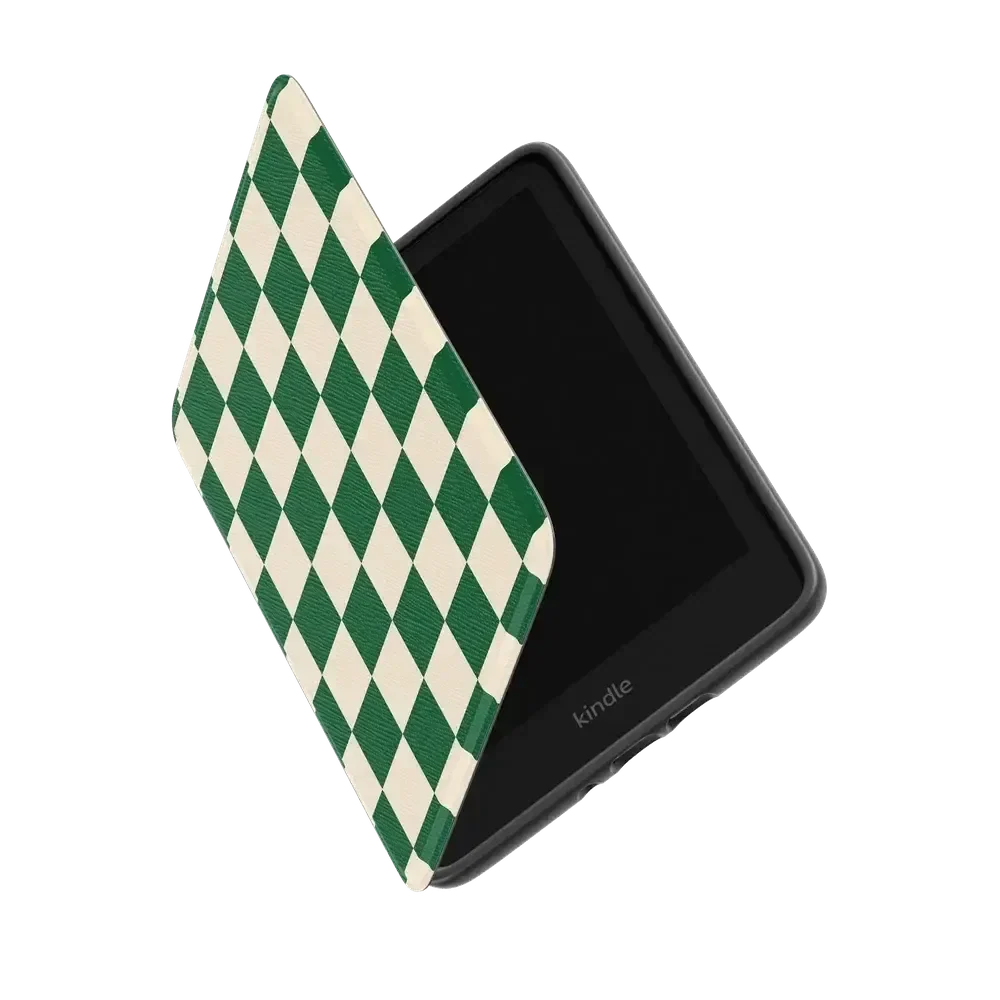 Fit Check | Green Checkerboard Kindle Case