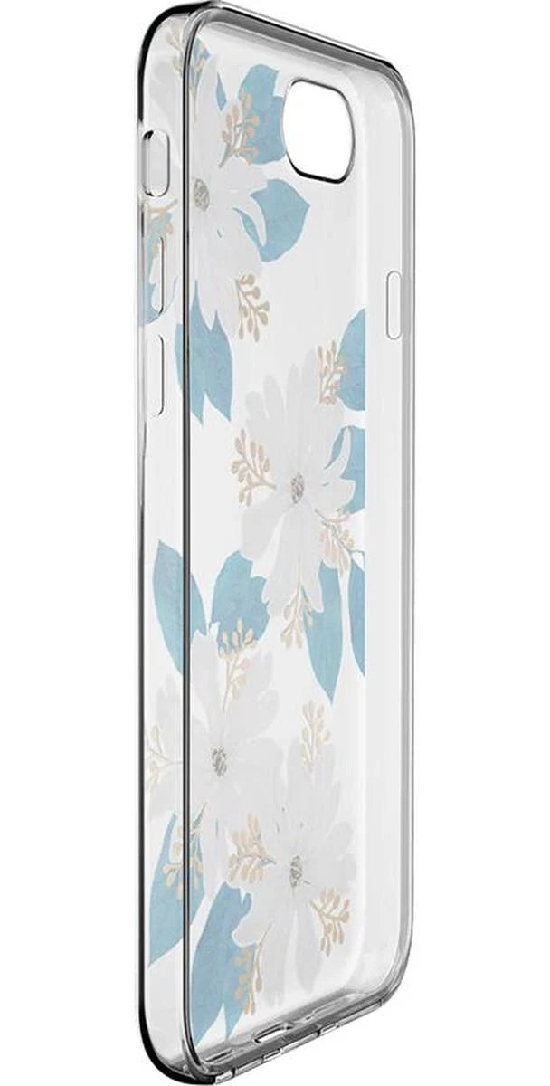 Forget Me Not | Blue and Gold Clear Floral Case