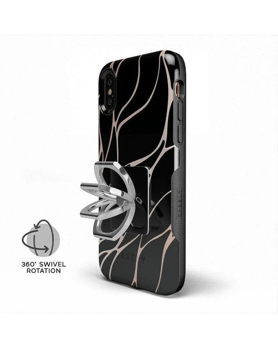 Classic Black iPhone Ring & Kickstand