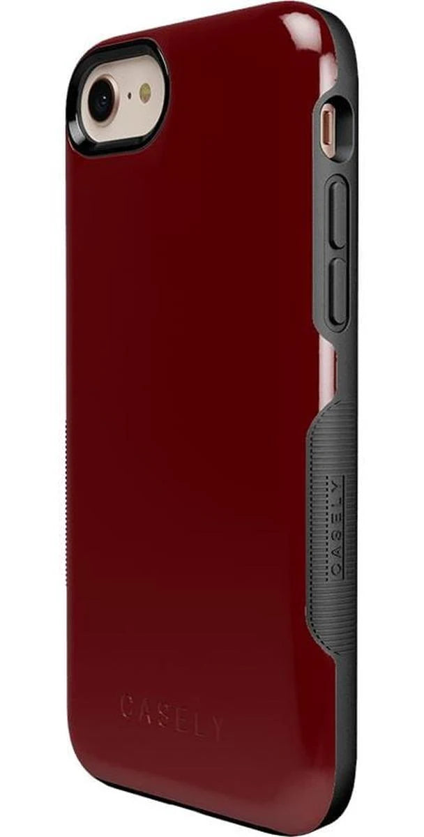 Burgundy Red on Black | Ultra-Protective Bold Case