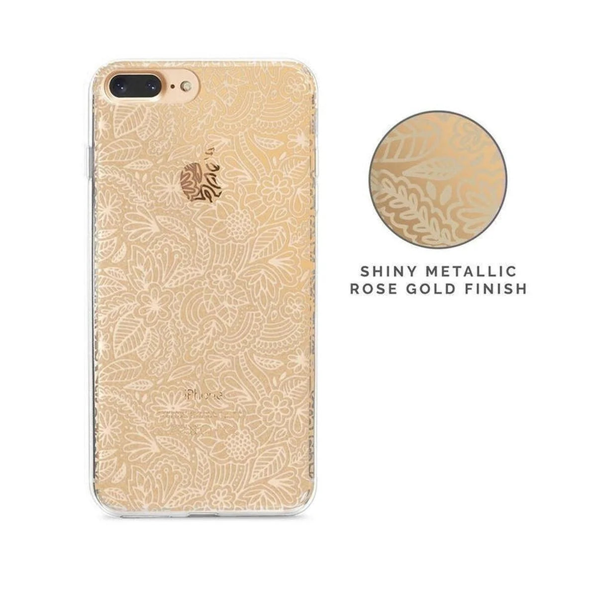 Floral Mandala | Rose Gold Clear Case