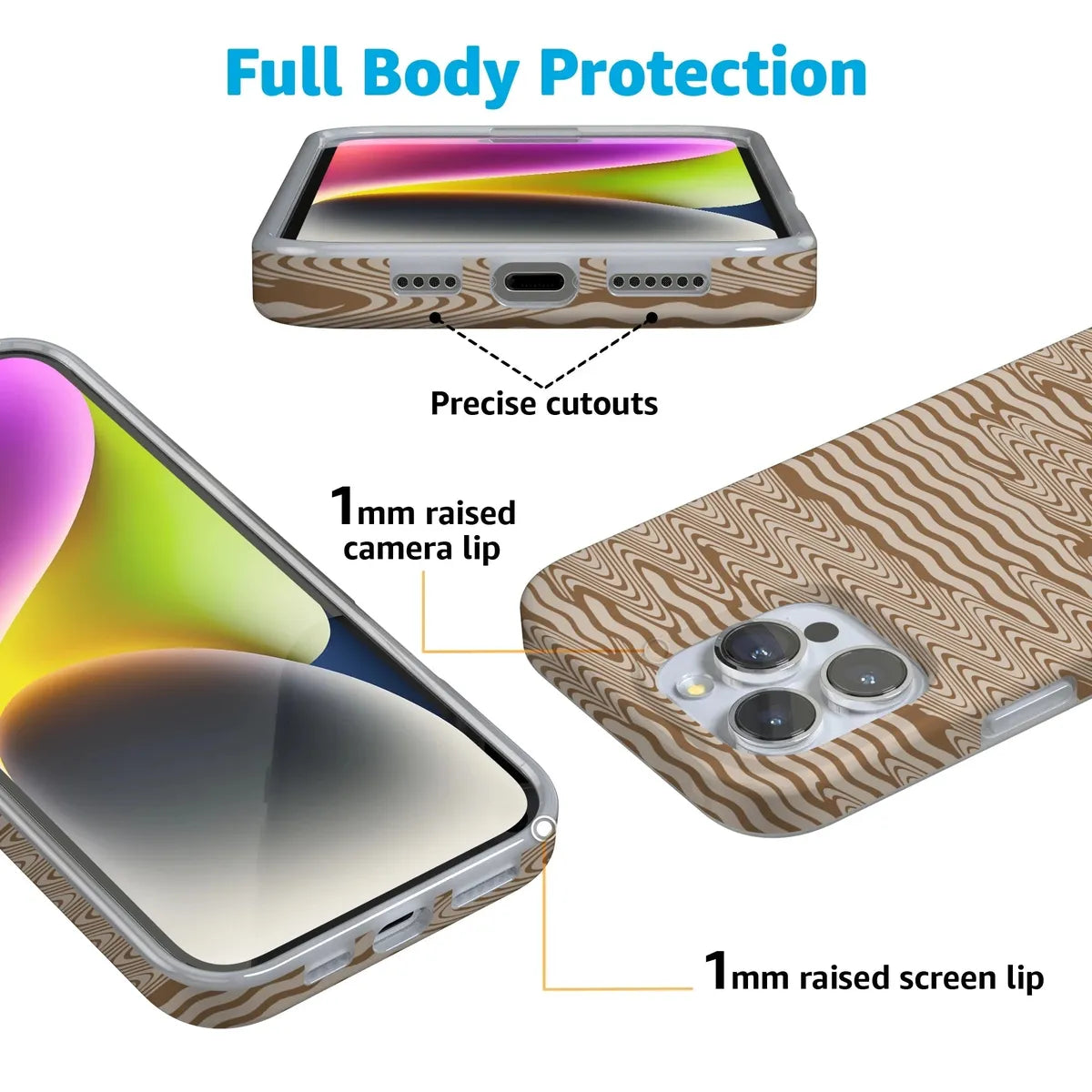 Mocha Ripple | Brown Waves Case