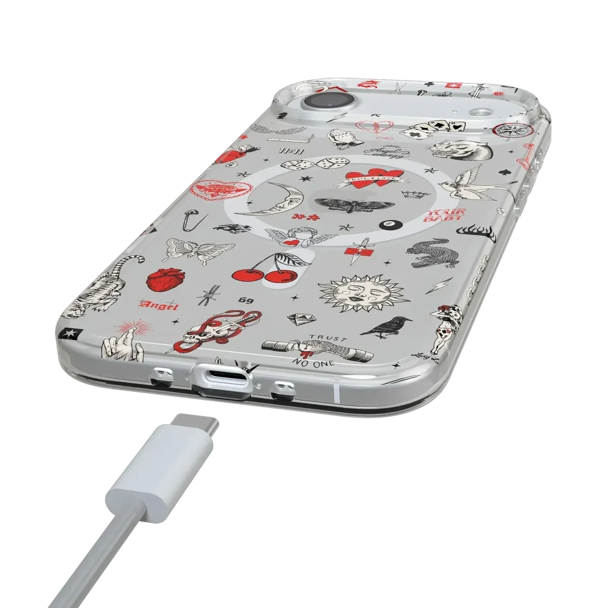 Not a Phase | Clear Flash Tattoo Case