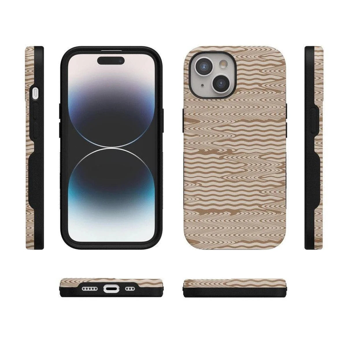 Mocha Ripple | Brown Waves Case
