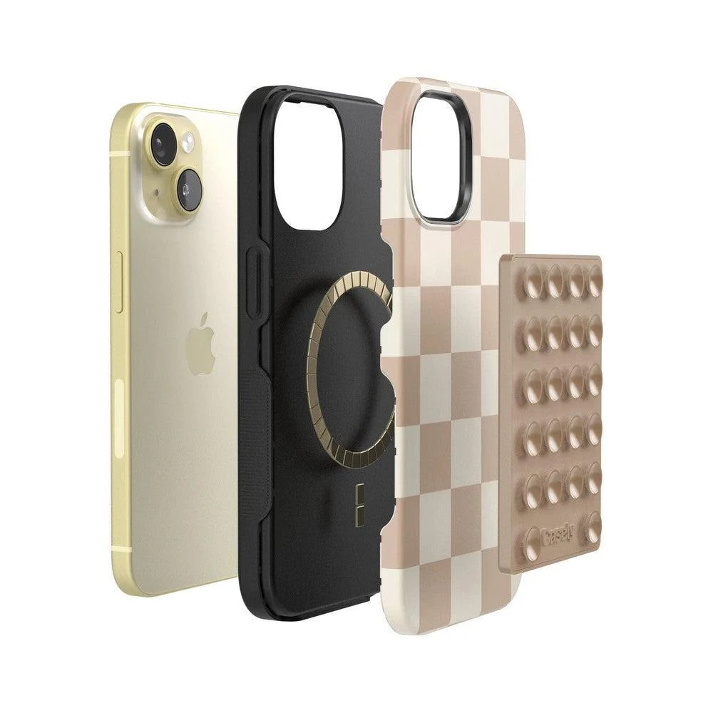 Grippy | Taupe Silicone Suction Phone Mount with MagSafe