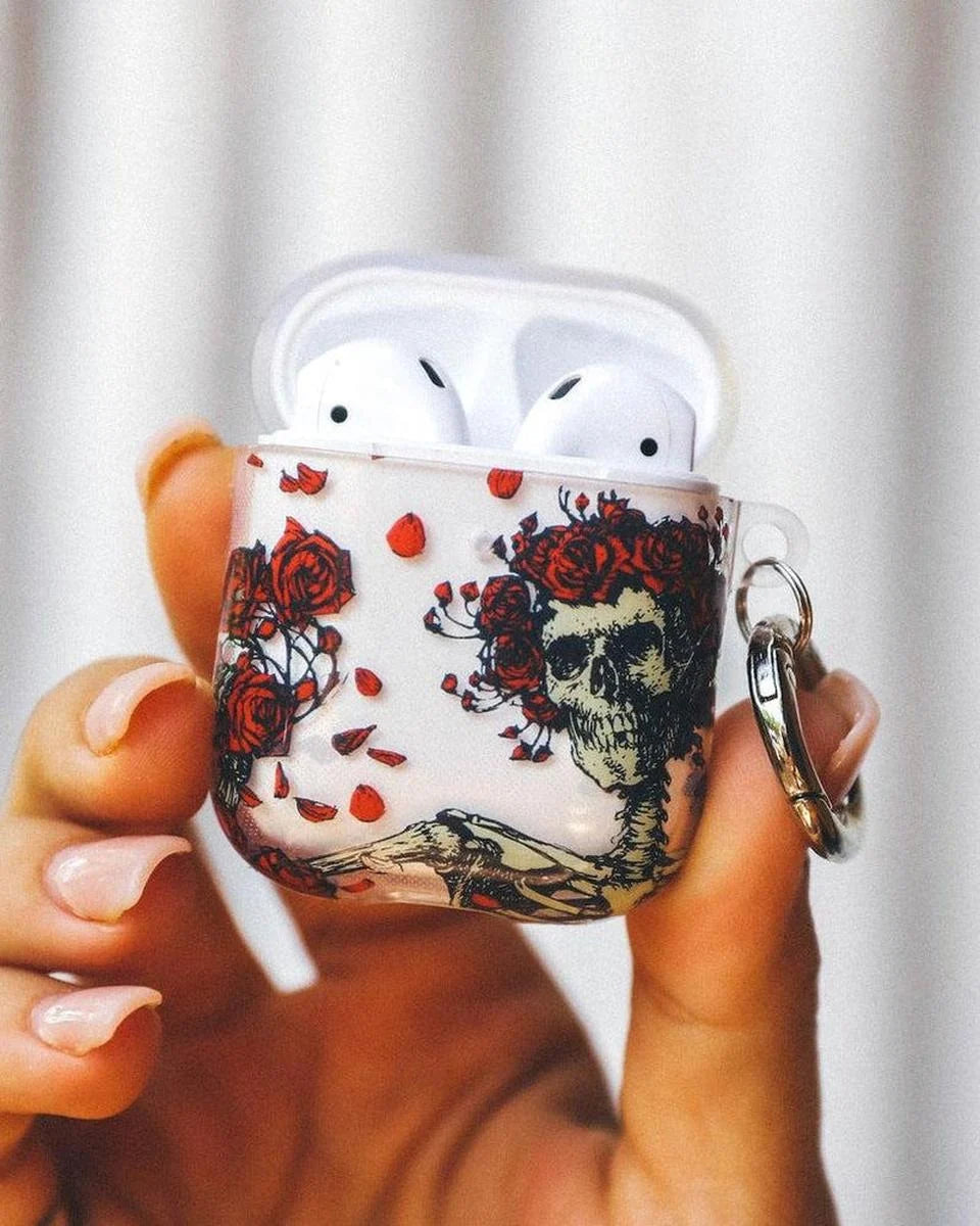 Forever Grateful | Grateful Dead Skeleton Floral AirPods Case