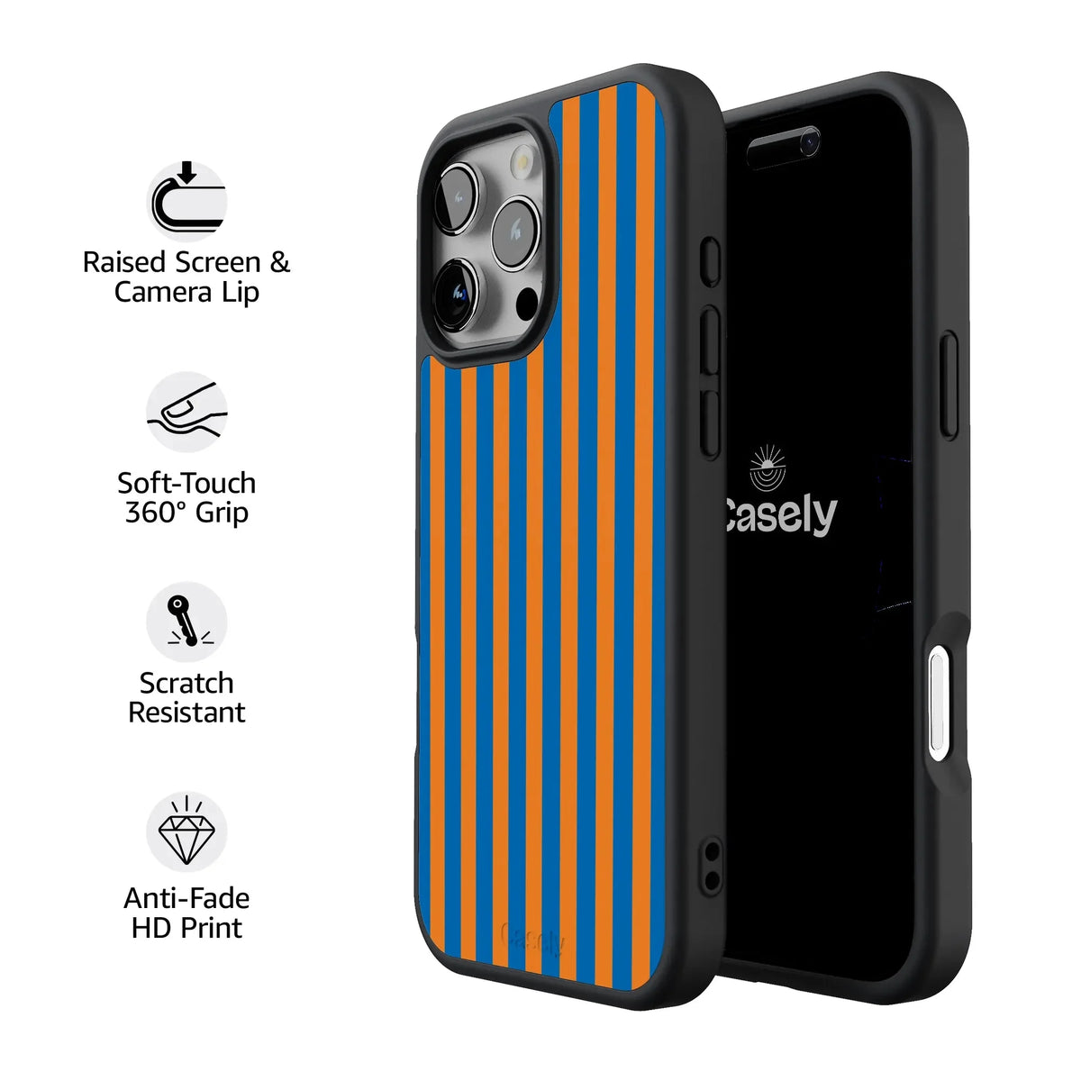 Go New York | Blue & Orange Stripes Case