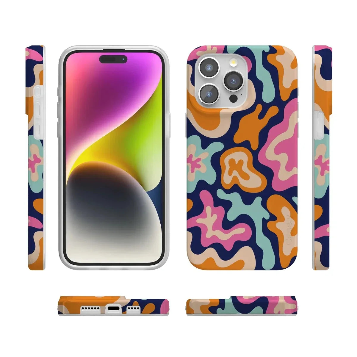 Midnight Color Splash | Abstract Retro Case
