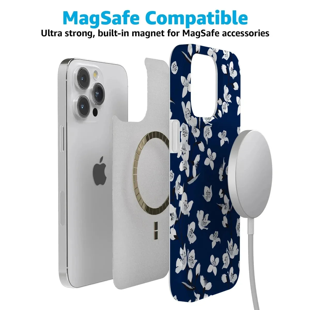 Floral Forest | Navy Cherry Blossom Floral Case