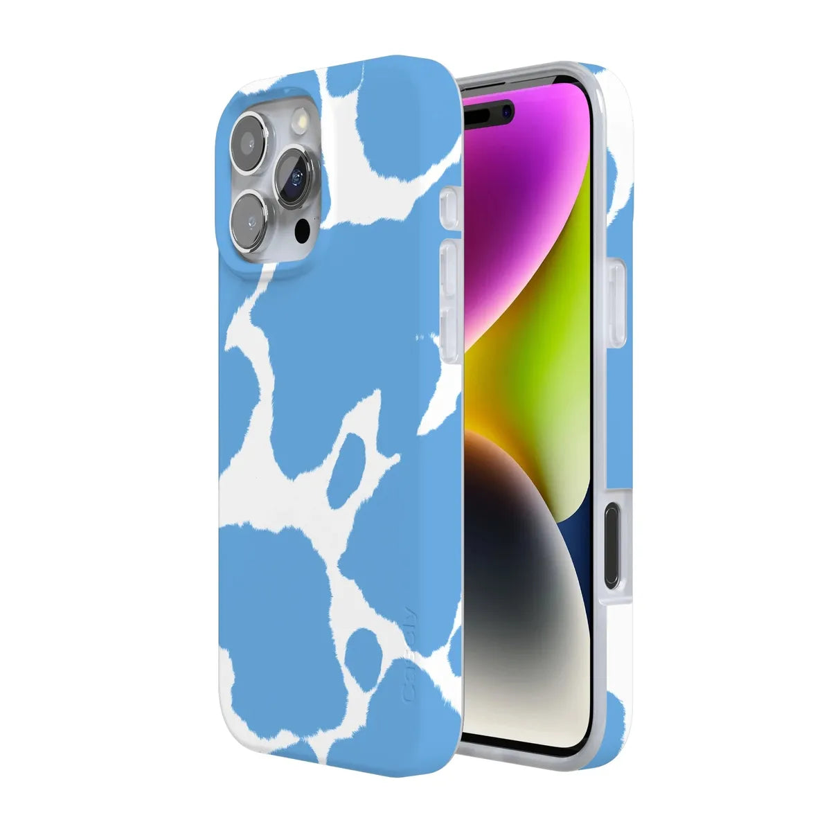 Current MOOd | Light Blue Cow Print Case