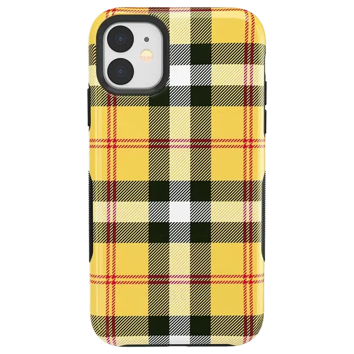 As if! | Yellow Plaid iPhone Case
