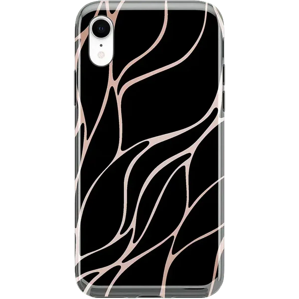 Midnight Ride | Black and Gold Metallic Waves Case