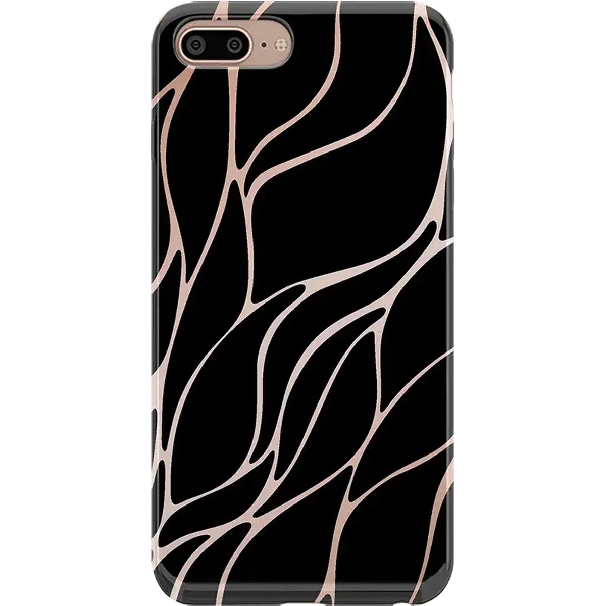 Midnight Ride | Black and Gold Metallic Waves Case