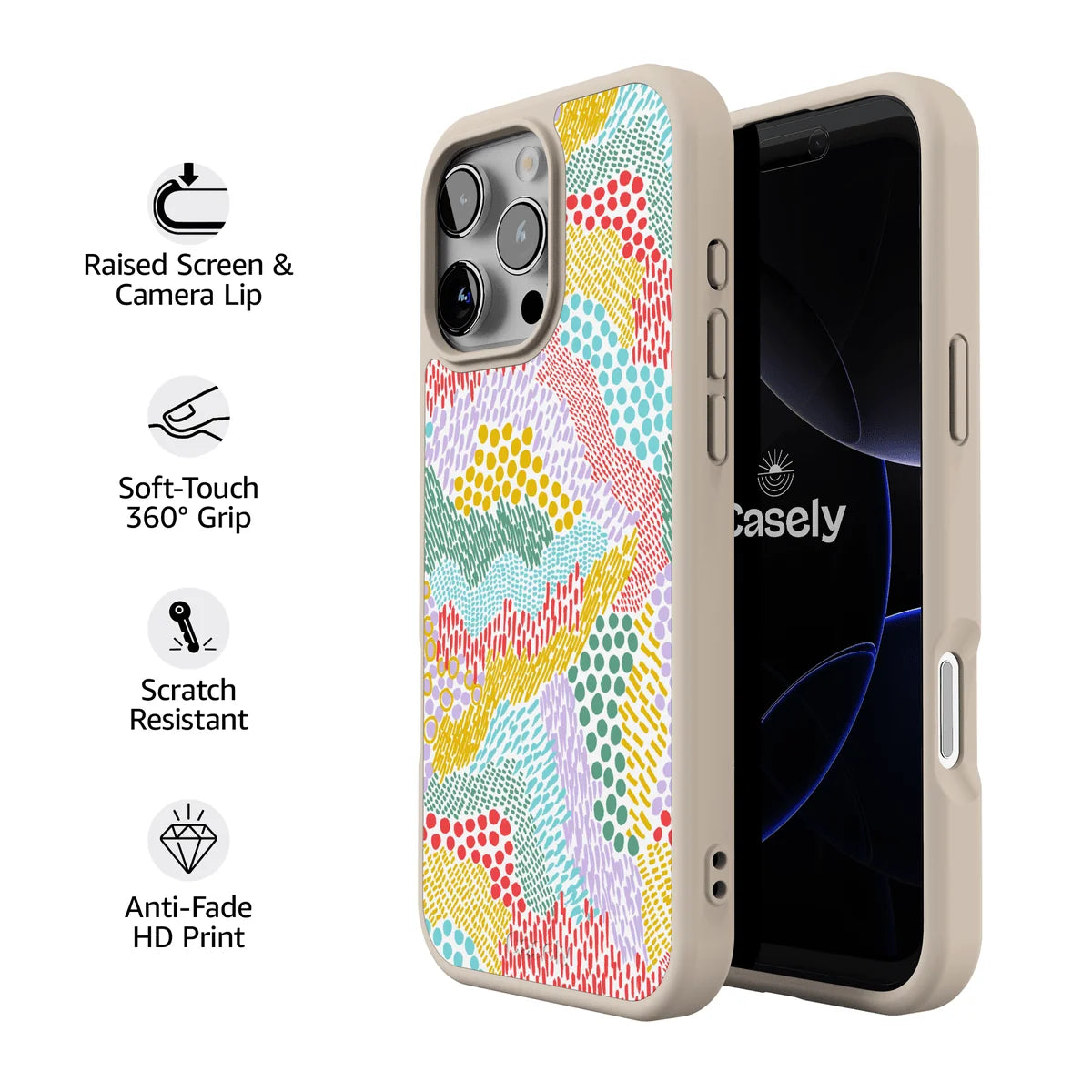 Color Me Happy | Pattern Colorblock Case