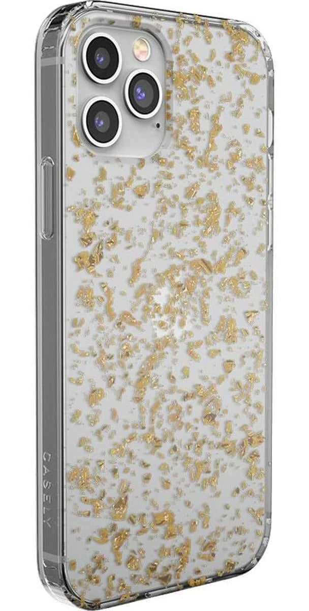 Morning Sparkle | Rose and Gold Flaked Clear Case
