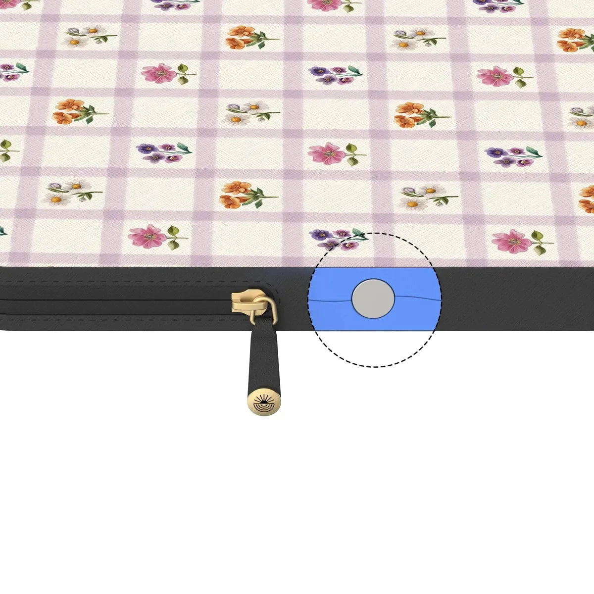 Meadow Check | Floral Gingham Laptop Case