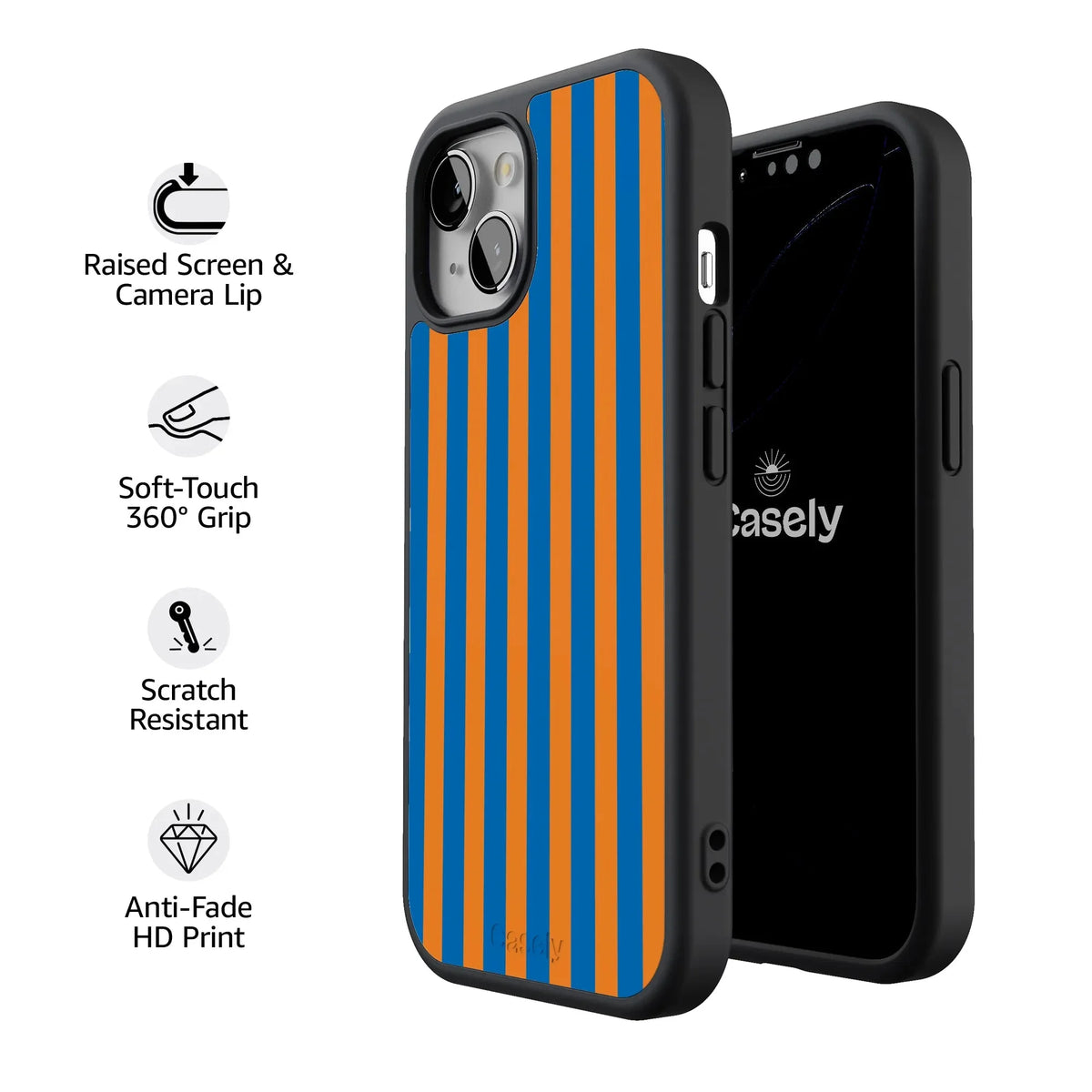Go New York | Blue & Orange Stripes Case