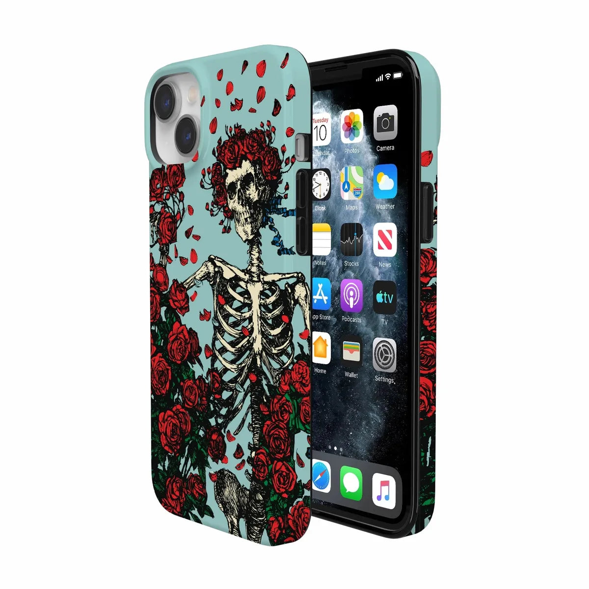 Forever Grateful | Grateful Dead Skeleton Floral Case