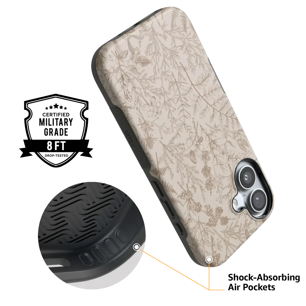 Beige Garden | Neutral Floral Case