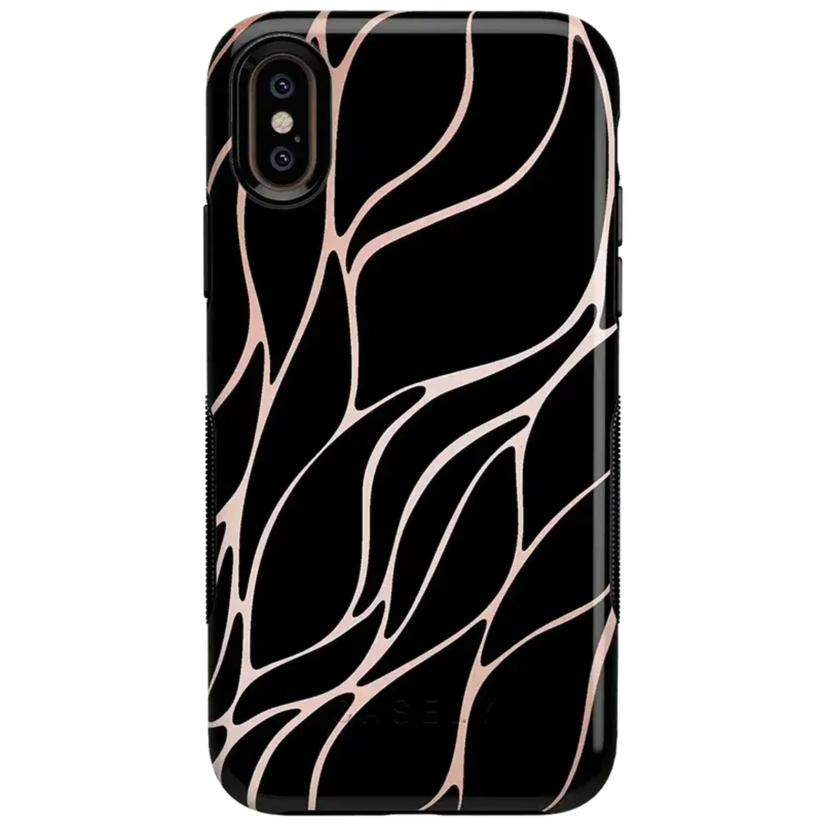 Midnight Ride | Black and Gold Metallic Waves Case