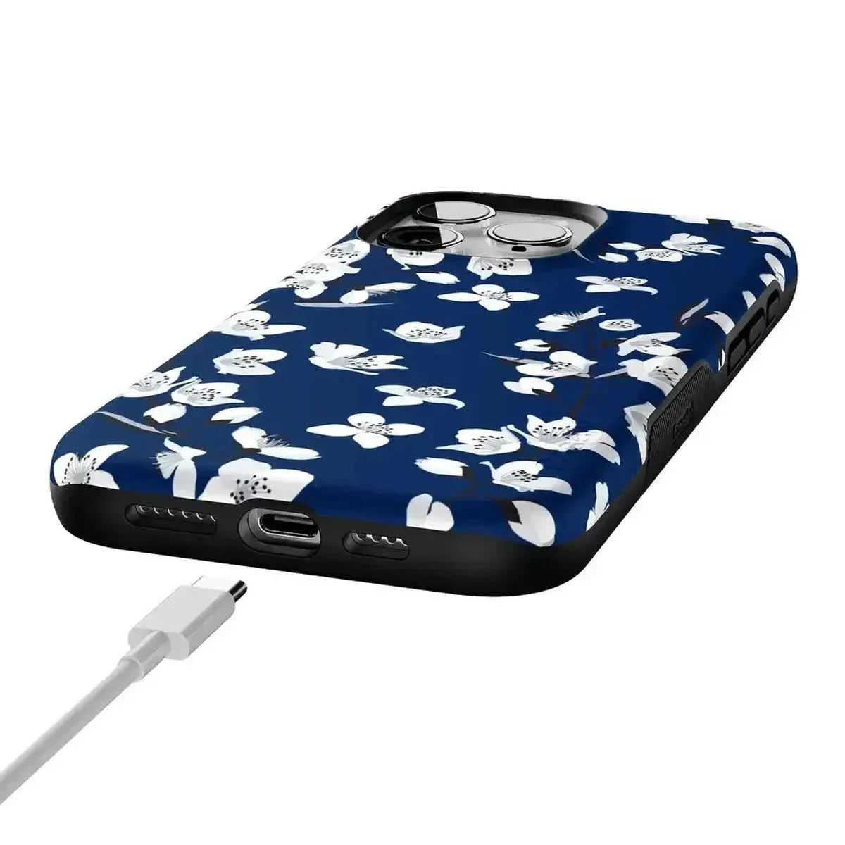 Floral Forest | Navy Cherry Blossom Floral Case