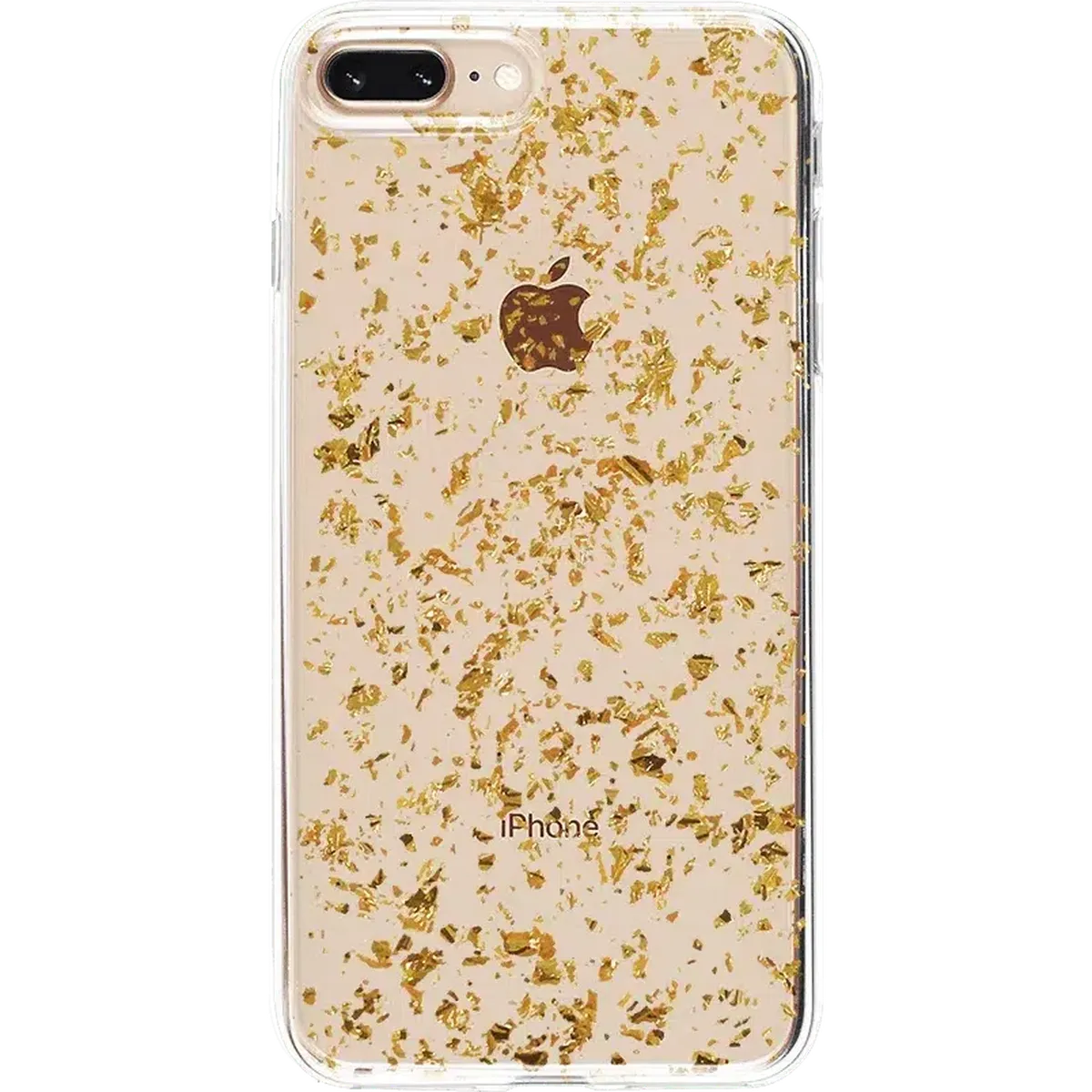 Morning Sparkle | Rose and Gold Flaked Clear Case
