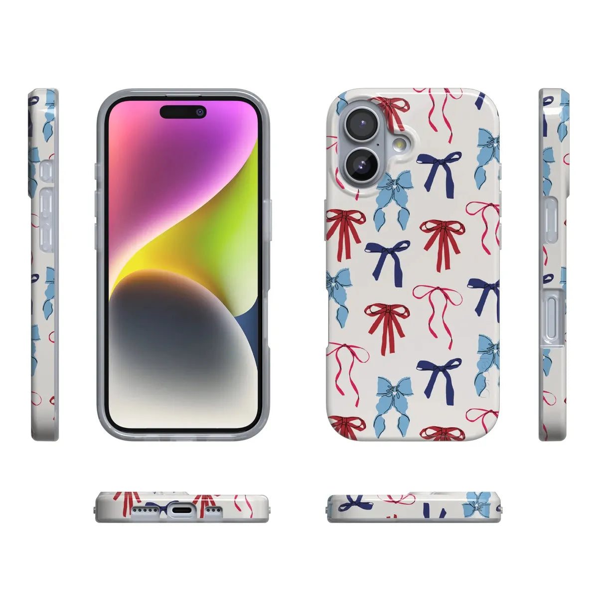 American Girlie | Red White & Blue Bows Case