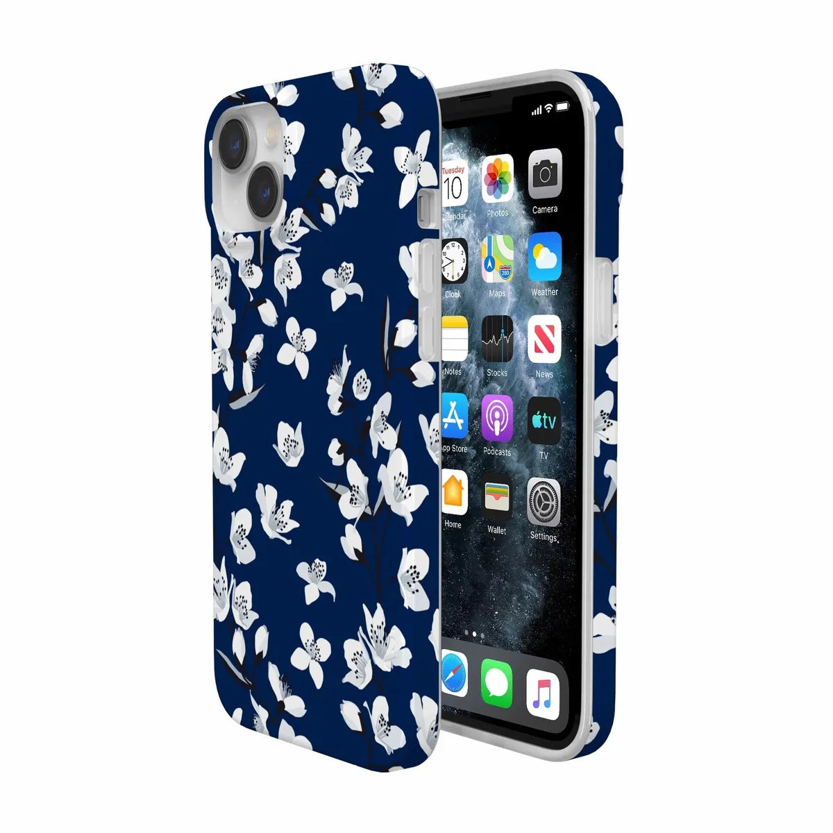 Floral Forest | Navy Cherry Blossom Floral Case