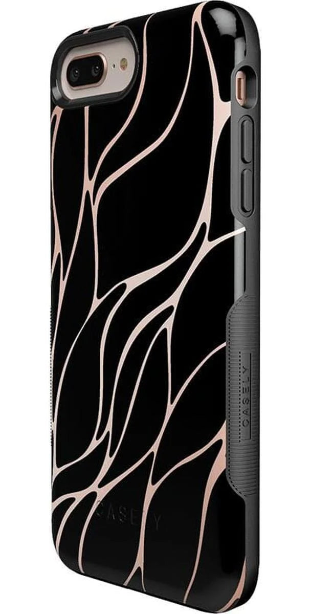 Midnight Ride | Black and Gold Metallic Waves Case