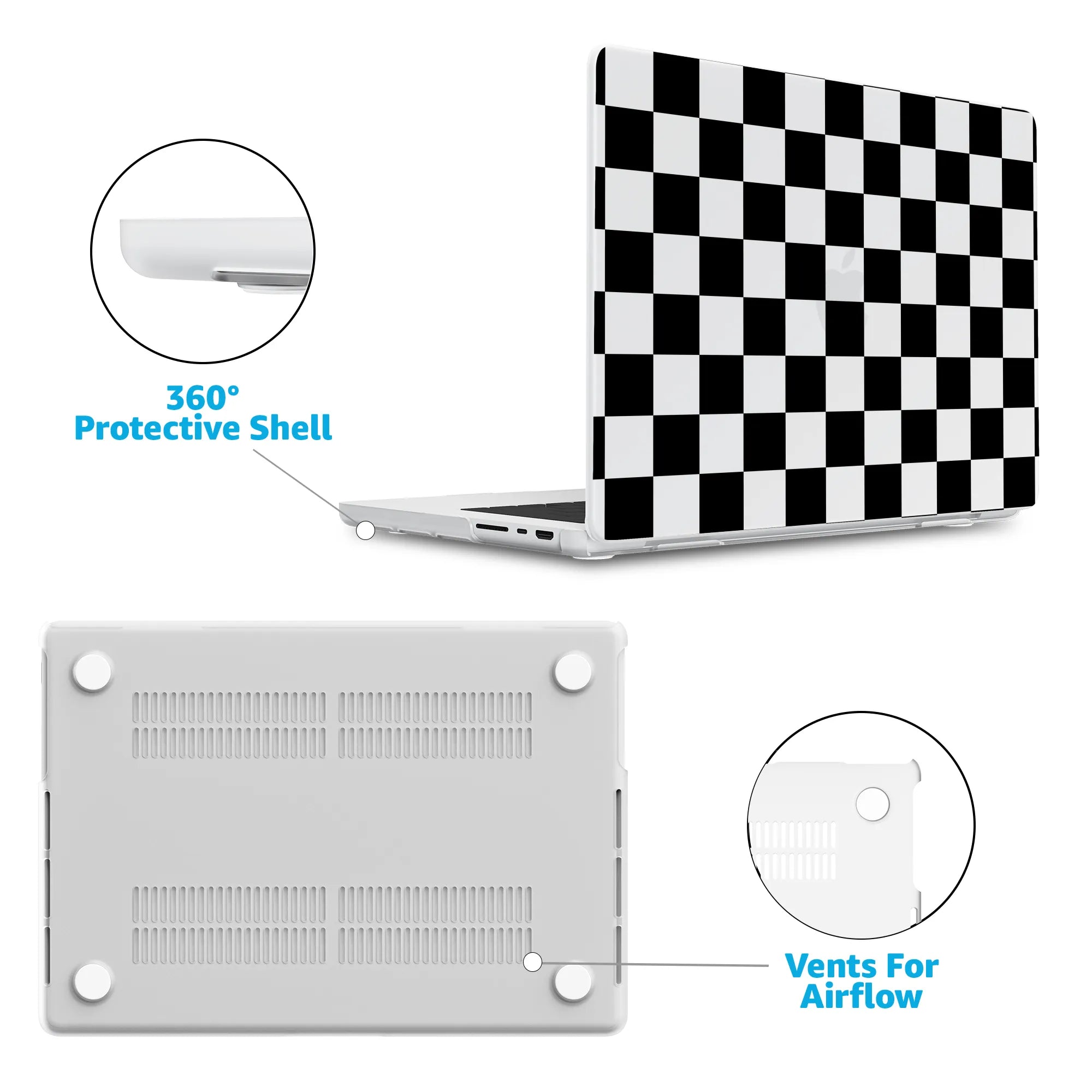 Fit Check | Black Checkerboard Laptop Shell