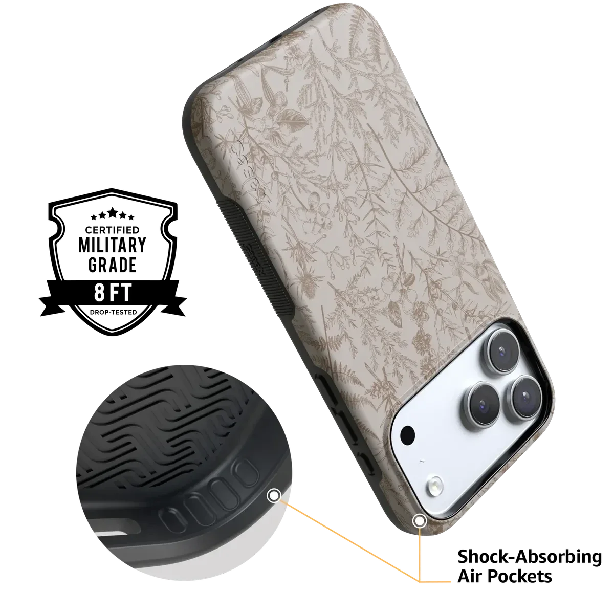 Beige Garden | Neutral Floral Case