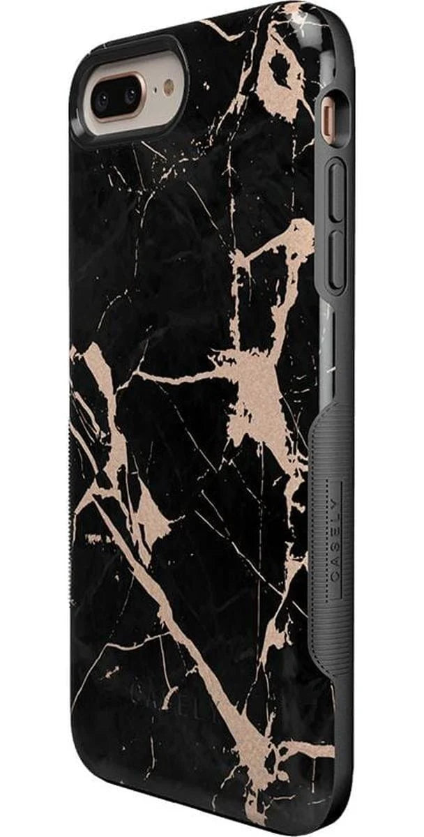Hidden Gem | Rose Gold and Black Marble Case