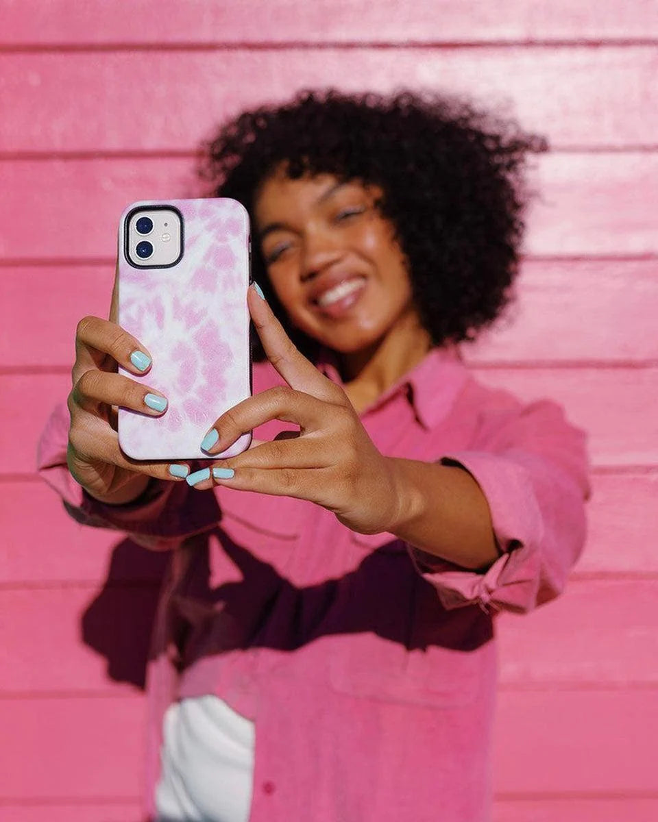 Down for Whatever | Light Pink Tie Dye Case