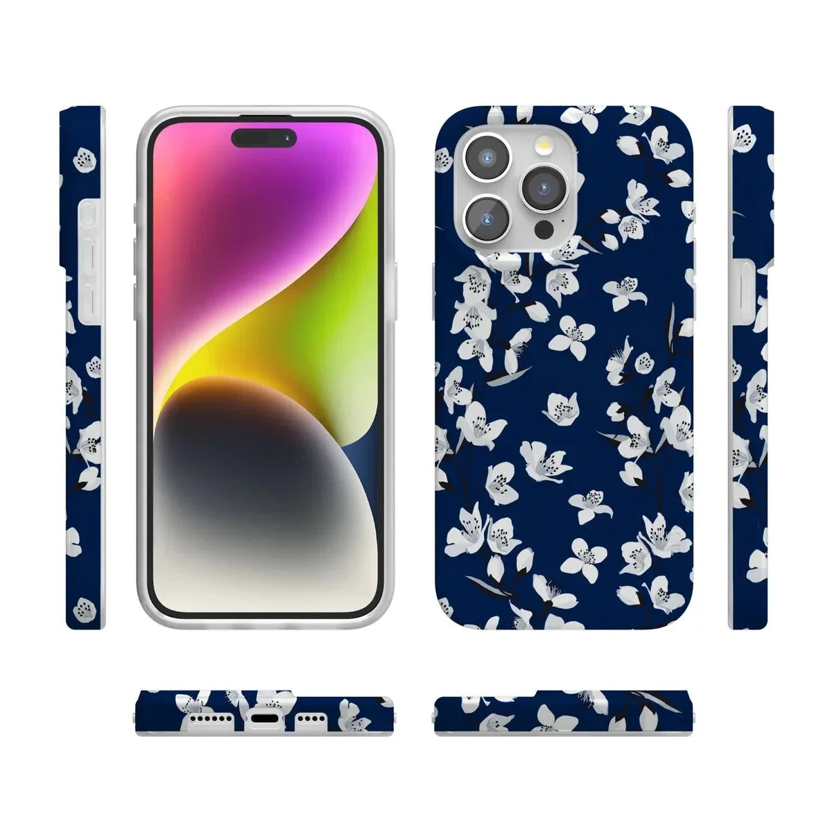 Floral Forest | Navy Cherry Blossom Floral Case
