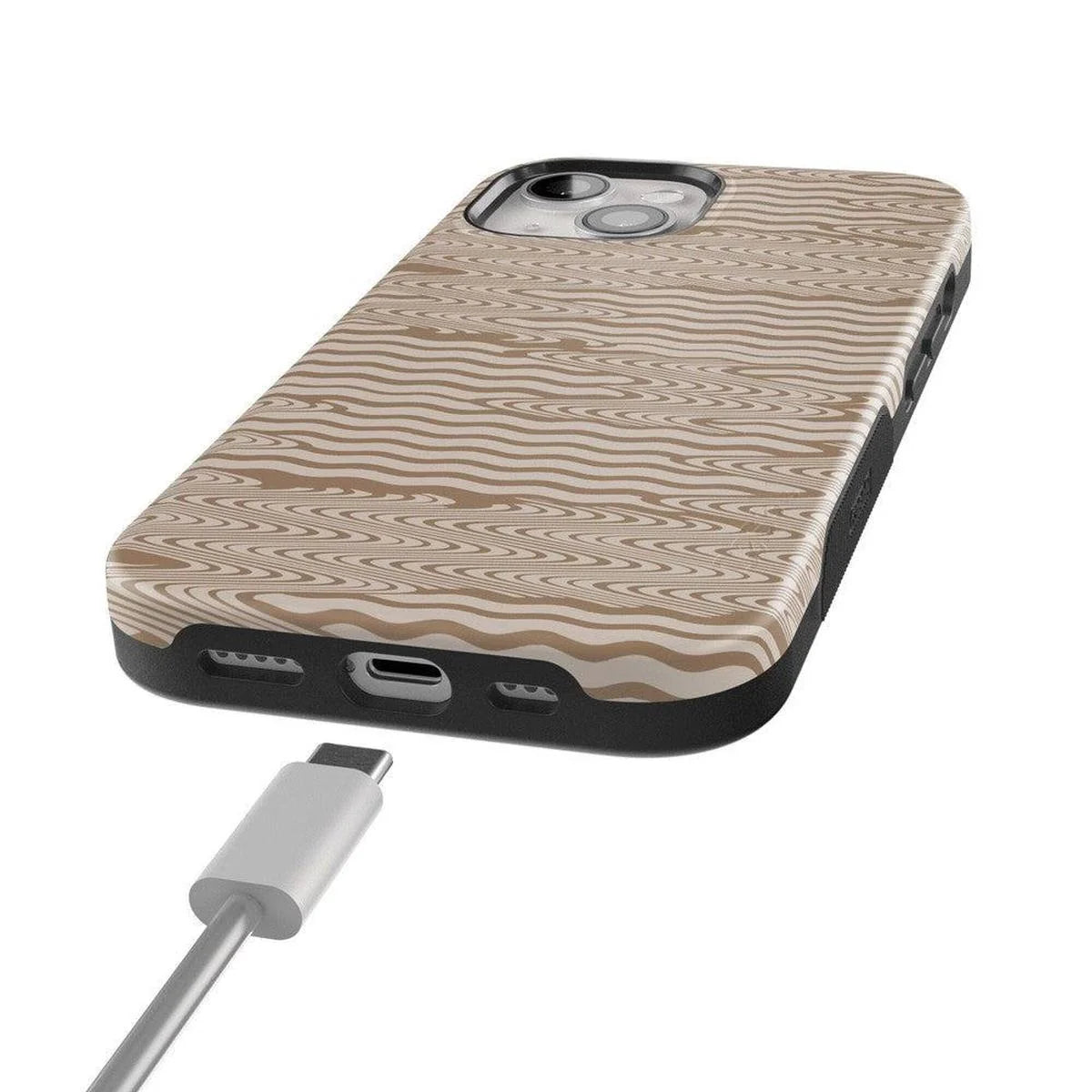 Mocha Ripple | Brown Waves Case