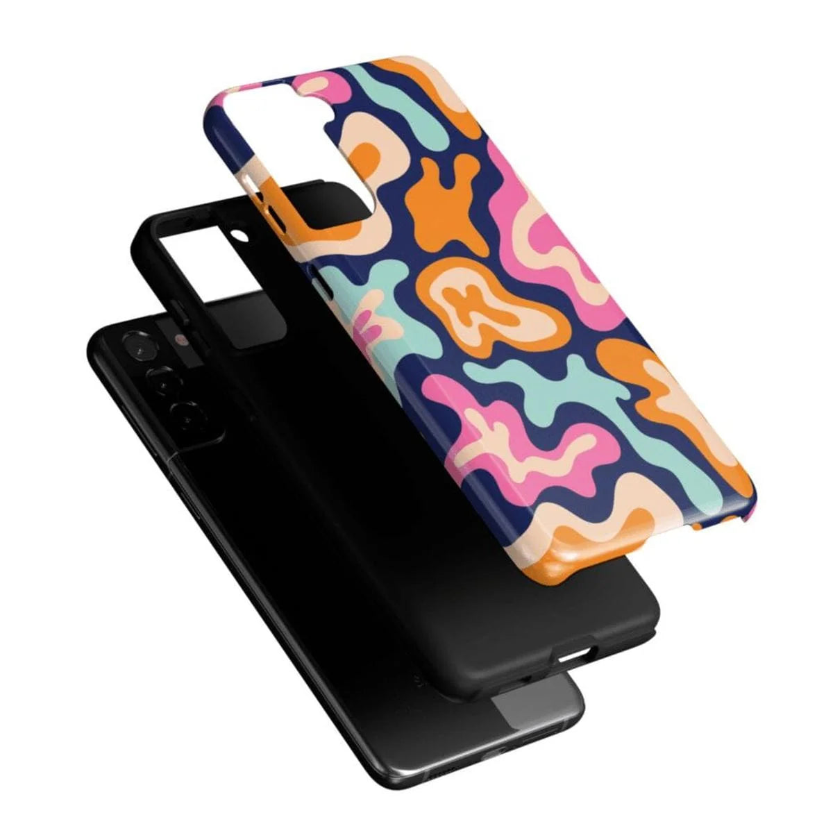 Midnight Color Splash | Abstract Retro Samsung Case