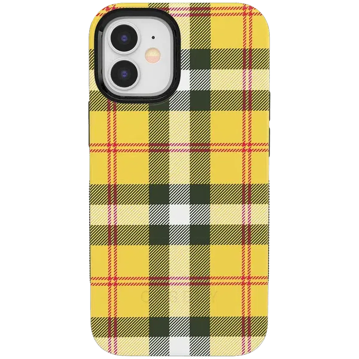 As if! | Yellow Plaid iPhone Case