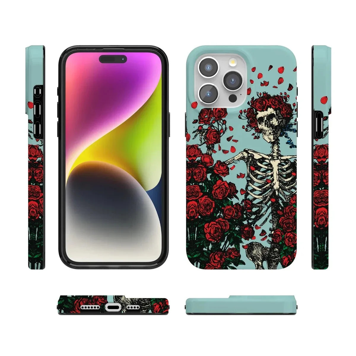 Forever Grateful | Grateful Dead Skeleton Floral Case