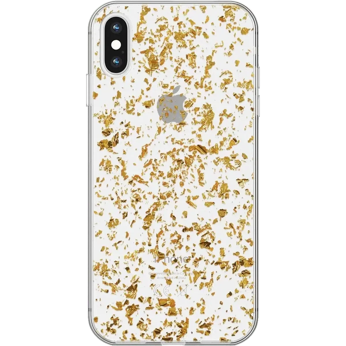 Morning Sparkle | Rose and Gold Flaked Clear Case