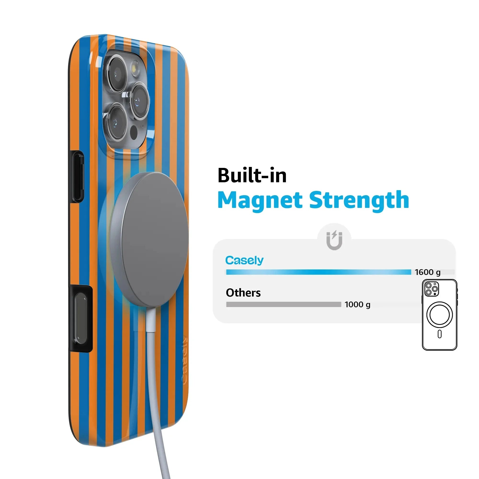 Go New York | Blue & Orange Stripes Case