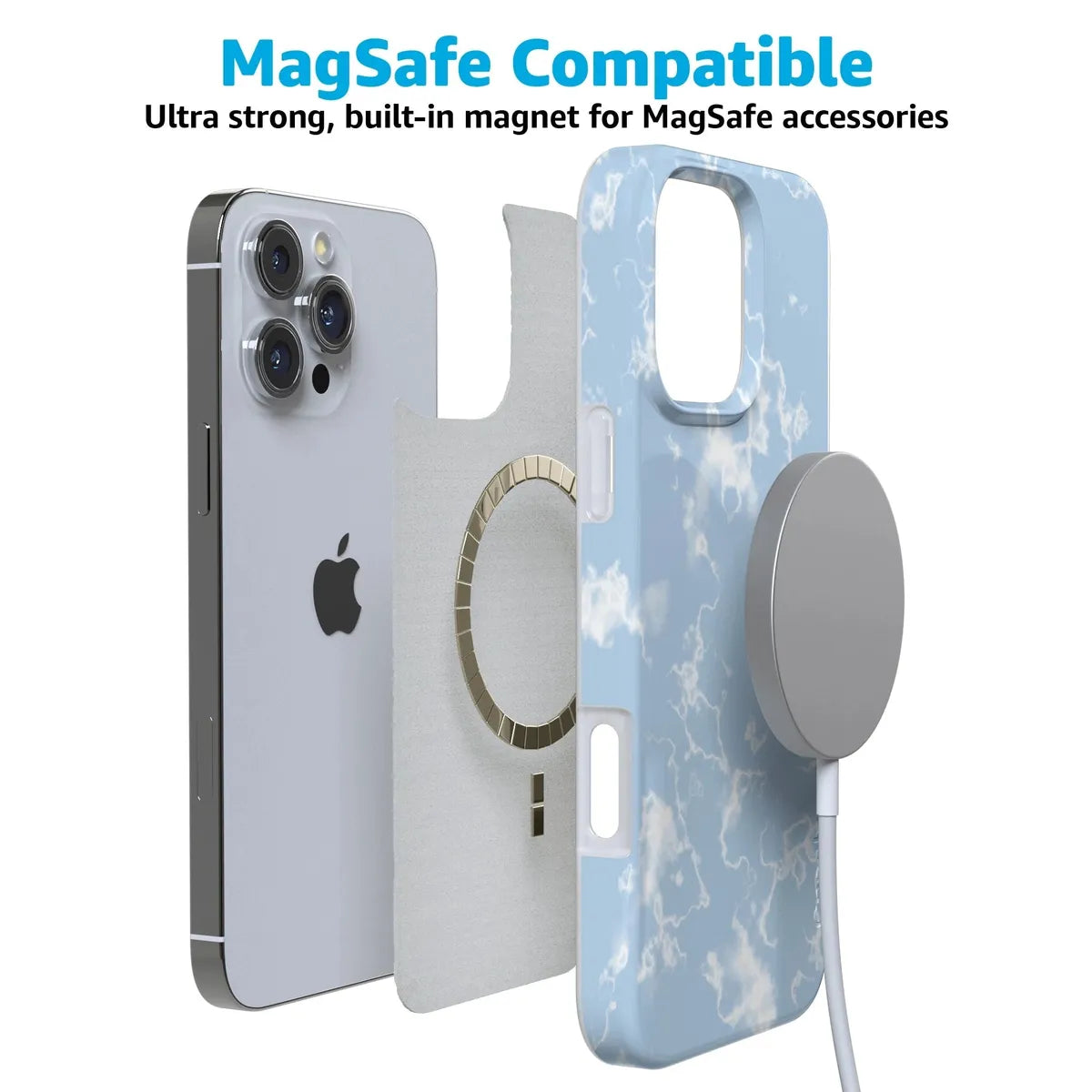 Light Blue Skies | Marble Clouds Case