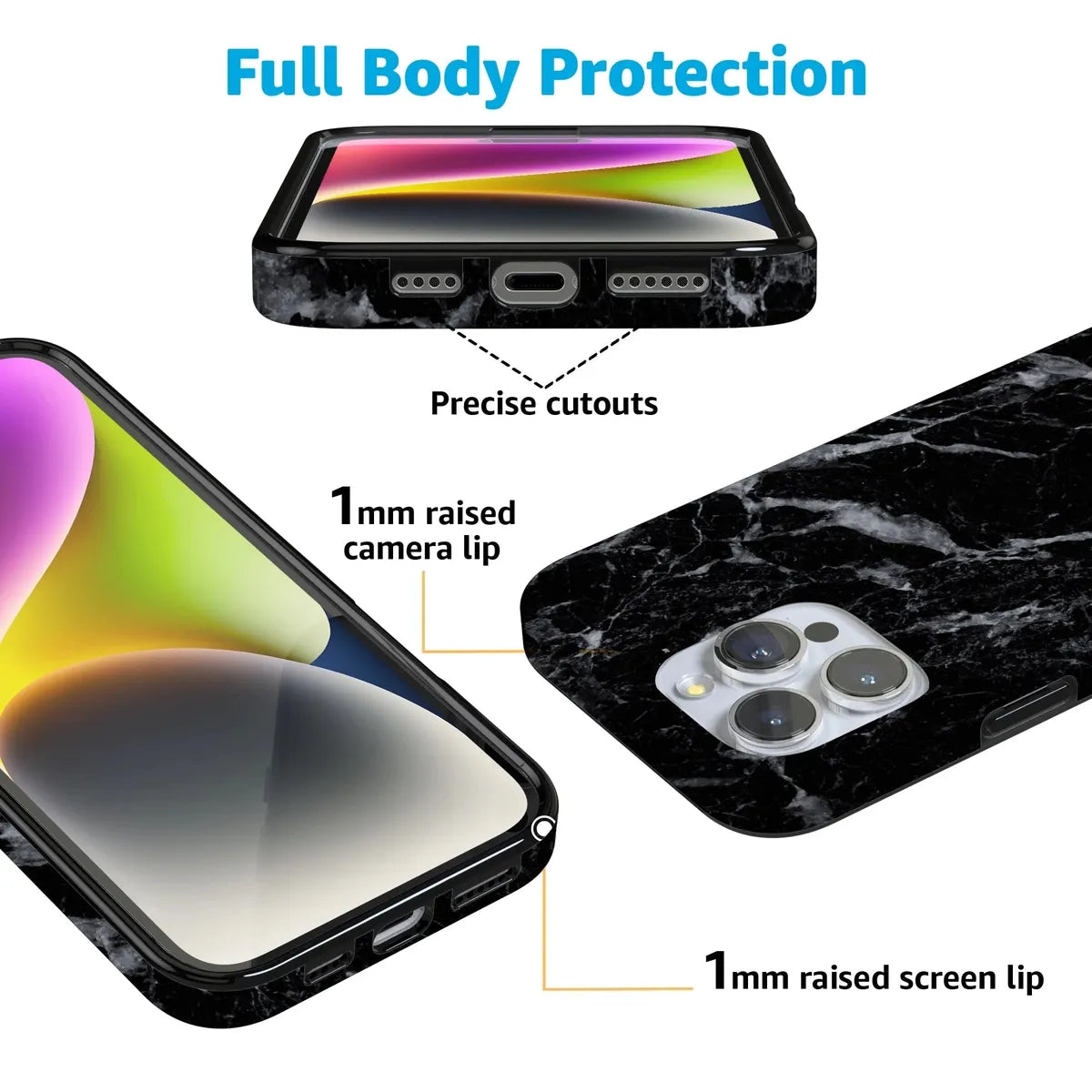 Black Pearl | Classic Black Marble Case