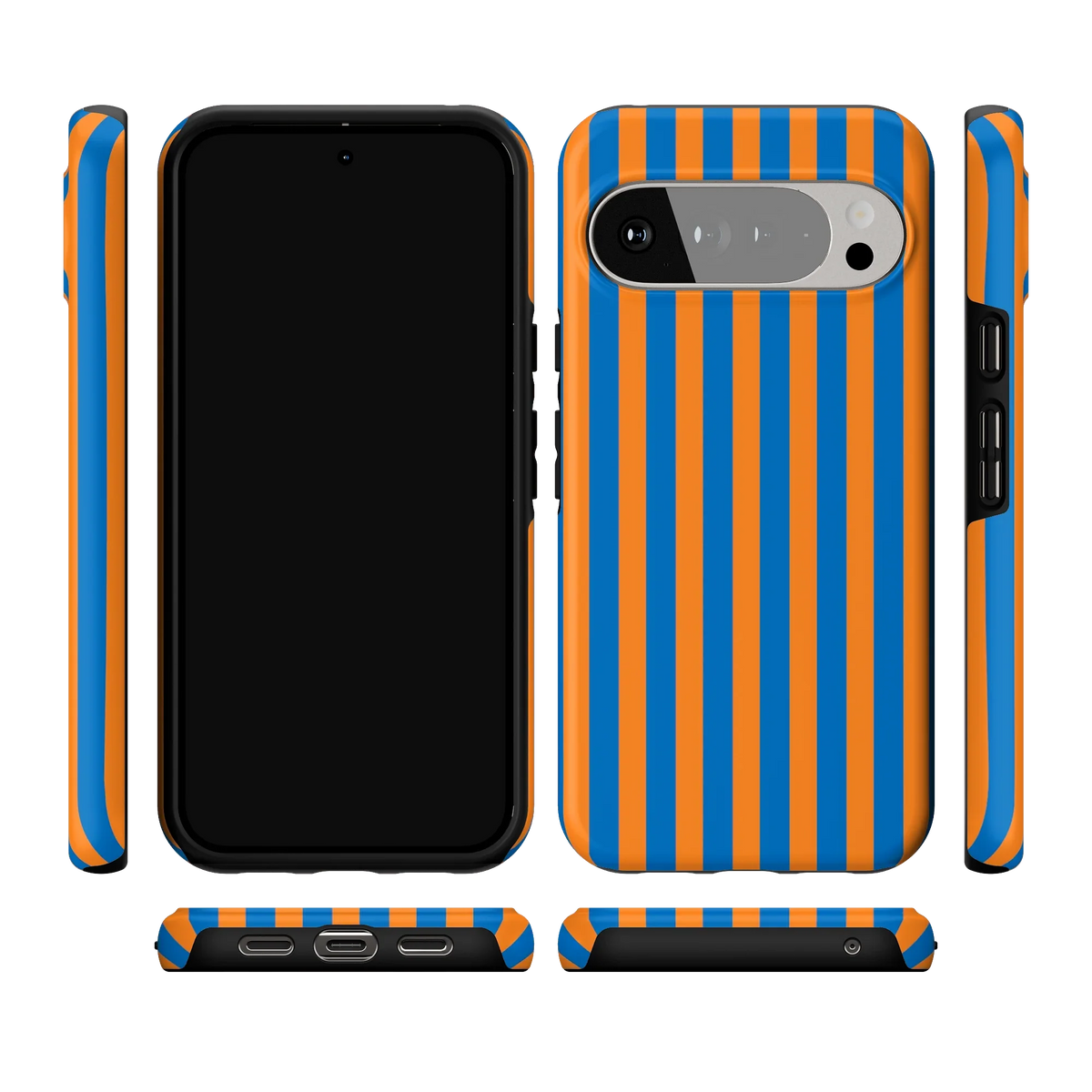 Go New York | Blue & Orange Stripes Case