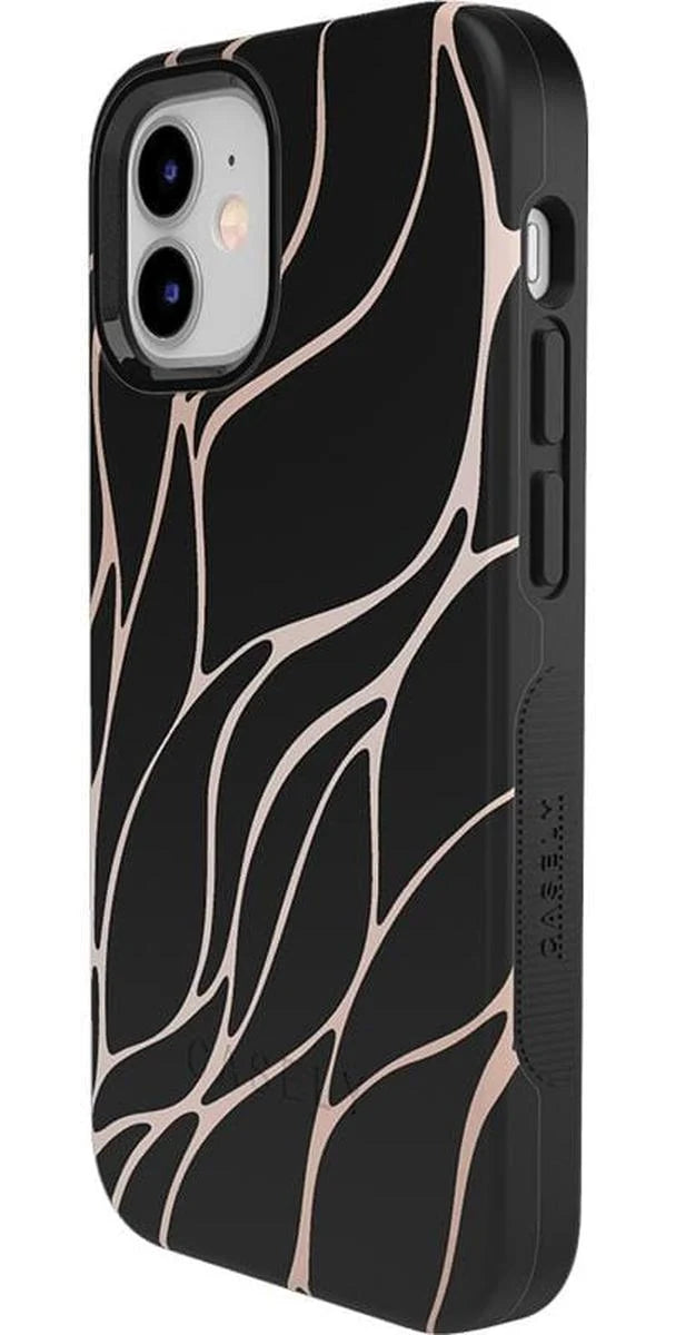 Midnight Ride | Black and Gold Metallic Waves Case