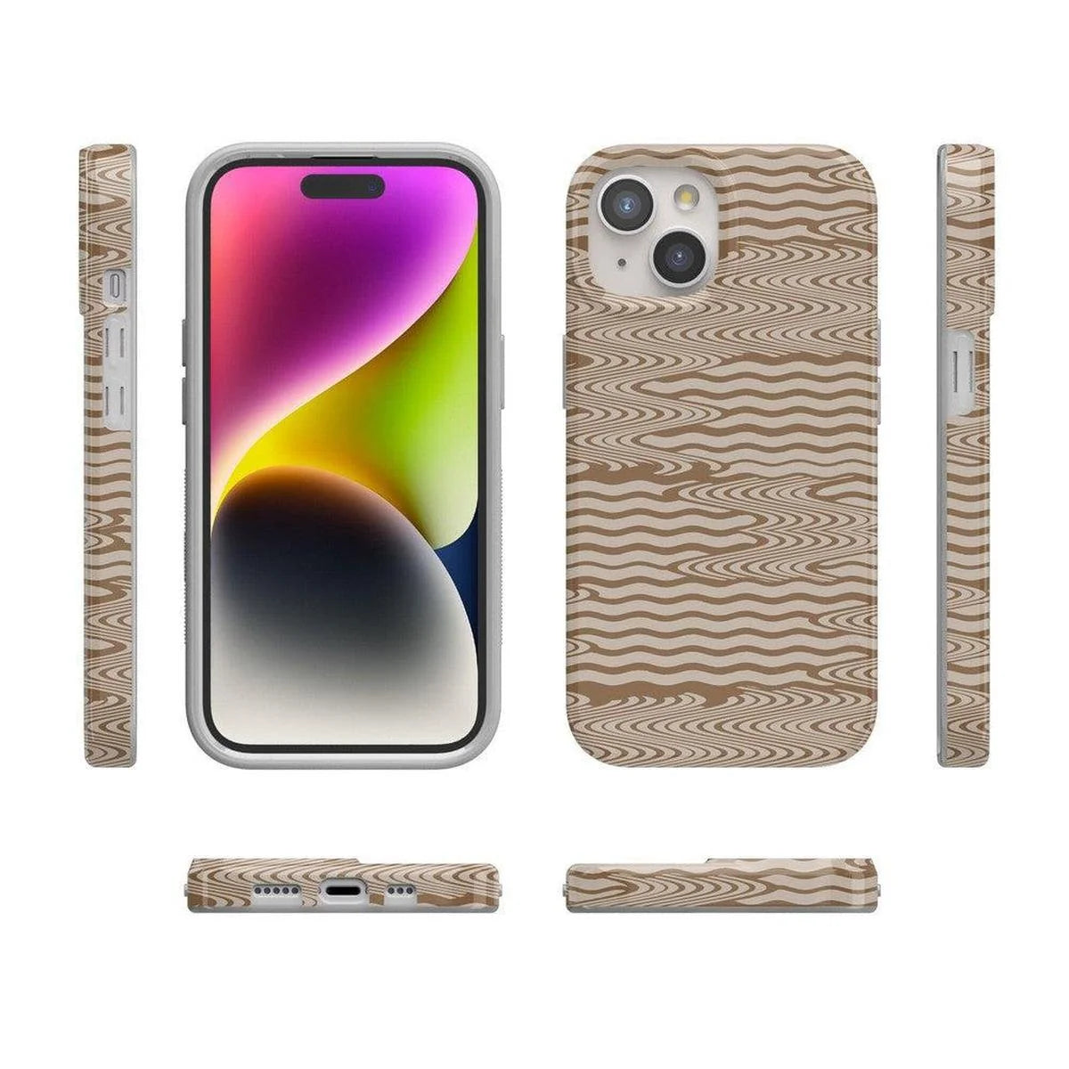 Mocha Ripple | Brown Waves Case
