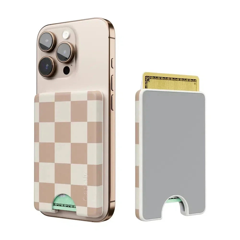Fit Check | Neutral Checkerboard MagWallet