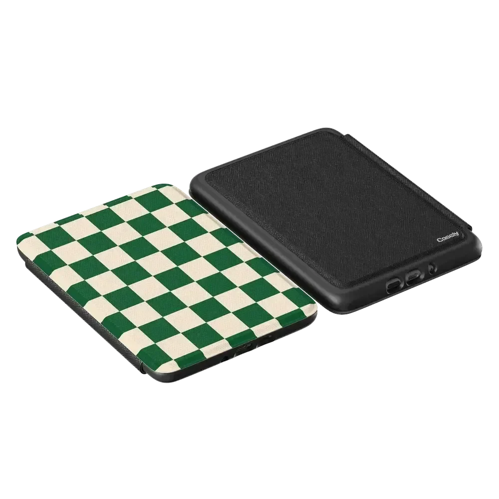 Fit Check | Green Checkerboard Kindle Case
