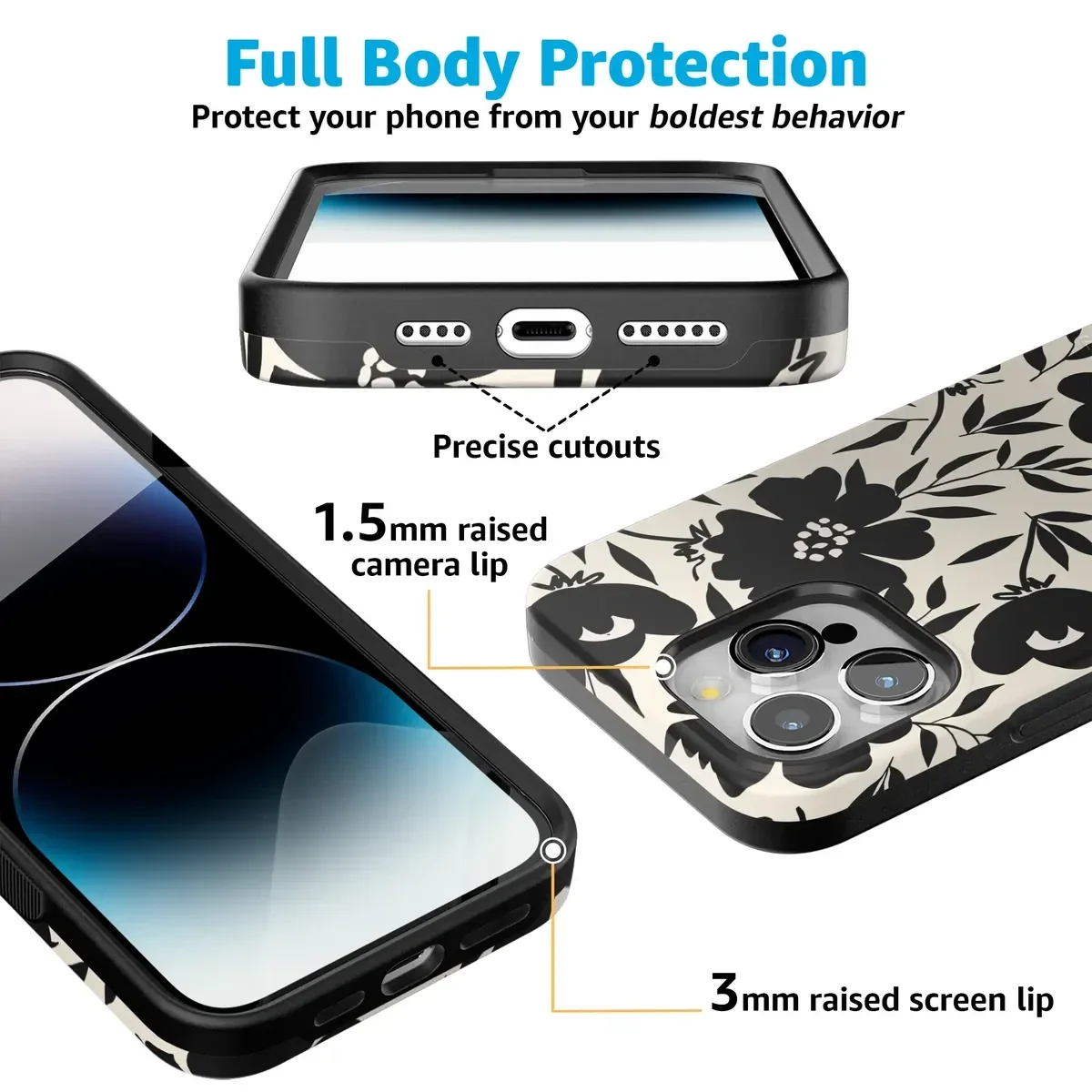 Dark Fantasy | Contrast Floral Case